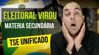 A principal matéria do TSE UNIFICADO não é DIREITO ELEITORAL MAIS