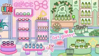 Glnce vs Sloo 💄☘️🛍️ | Beauty store idea | Toca life designs | Toca Boca