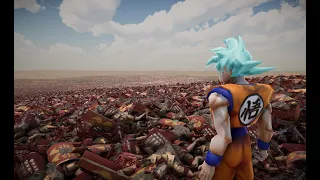 Goku in Super Saiyan Blue Form Takes on 5,000,000 Roman Generals the Ultimate UEBS 2 Showdown!