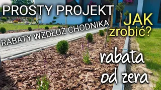 Prosty projekt rabaty wzdłuż chodnika | od początku do końca | styl nowoczesny