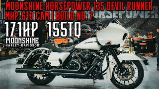 Moonshine Horsepower 135 Devil Runner M8 171HP 155TQ |  Bike Build No. 7