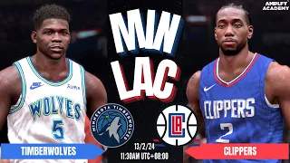 TIMBERWOLVES vs CLIPPERS | FULL GAME SIMULATION | NBA 2K24 ULTRA REALISTIC GRAPHICS