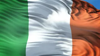 Ireland Flag 5 Minutes Loop - FREE 4k Stock Footage - Realistic Irish Flag Wave Animation