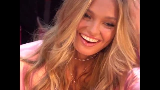 Romee Strijd uses The Beachwaver® backstage to get sexy, Victoria's Secret Hair!