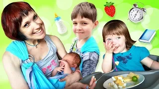 Утро мамы - Карл, Бьянка и Адриан на завтраке - Влог Маши Капуки в Турции