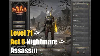 Diablo 2: Resurrected Ladder - Assassin Act 5 Nightmare