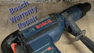 Repairing a Bosch GBH 8-45 D hammer under warrenty. New motor, gear and service.