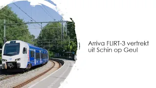 Arriva FLIRT-3 vertrekt vanaf Schin op Geul