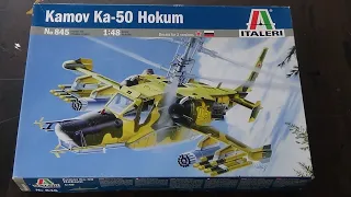 Inbox Review of the 1/48 Scale Ka-50 Hokum Model Kit from Italeri