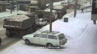 Авария, перекресток 7-я Северная и Герцена, 20 января 2014, ДТП, Омск