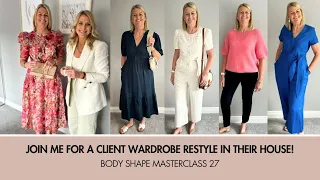 Watch Me Complete A Client Wardrobe Re-Style In Their House! Body Shape Masterclass 27