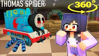 APHMAU vs Cursed THOMAS Spider 🚀 Among Us Minecraft 360°