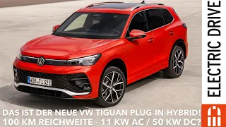 DAS ist der neue VW Tiguan Plug-in-Hybrid mit 100 km Reichweite und Schnelllademöglichkeit!