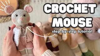 HOW to CROCHET the CUTEST AMIGURUMI MOUSE: Step-by-Step Tutorial