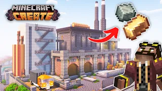 I built a BRASS AND ANDESITE ALLOY FACTORY in Minecraft Create Mod!