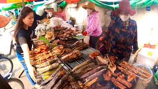 Cambodian street food | Tasty Khmer Soup, Grilled Fish, Pork, Frog, Chicken & More