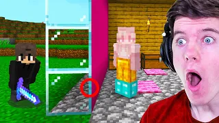 I Fooled My Girlfriend using ONE WAY Glass in Minecraft