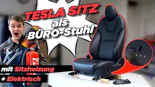 Tesla Sitz als elektrischer Büro-Stuhl mit Sitzheizung 🔋🤩 - DIY Projekt Teil I | Tips, Tricks & More