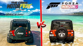 The Crew Motorfest VS Forza Horizon 5 GRAPHICS PHYSICS DETAILS COMPARSION 4K60FPS