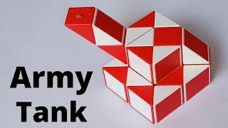 Make a Army Tank with Snake Cube