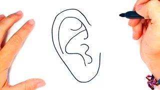 How to draw a Ear | Ear Easy Draw Tutorial