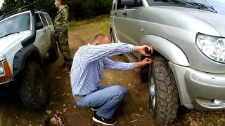 4x4 Offroad УАЗ Патриот, Паджеро 2 и кирпич на лесовозке