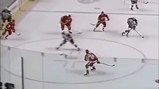 Max Afinogenov assists on Curtis Brown goal vs Red Wings (10 mar 2002)