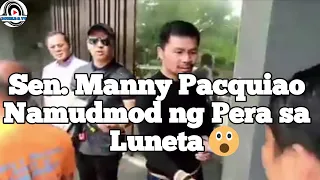 MANNY PACQUIAO, NAMIGAY NG PERA SA LUNETA