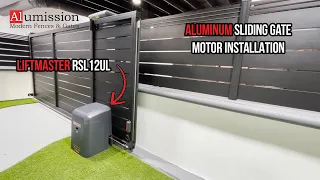 Aluminum sliding gate motor installation. For LiftMaster RSL12UL