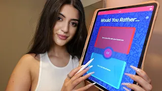 ASMR Lets Play Would You Rather on My iPad ~ Relaxing Tapping & Whispering pt.3