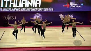 Lithuania (LTU) - 2022 Aerobic Worlds, Guimaraes (POR) - Aerobic Dance Qualifications