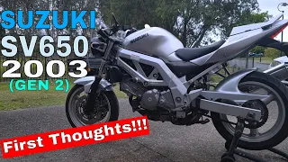 SUZUKI SV650 2003: First Thoughts