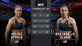 UFC 2 ● MMA GIRLS ● UFC WOMEN'S STRAWWEIGHT BOUT ● FELICE HERRIG VS HEATHER JO CLARK