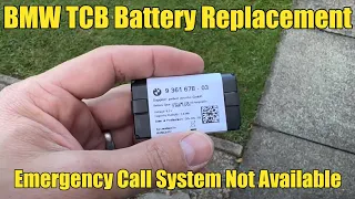 How I did a G02 BMW X4 TCB Battery Change. Emergency Call System not available error