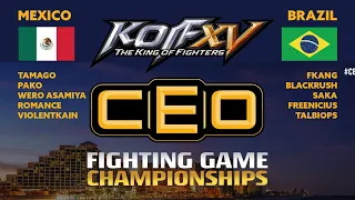 CEO 2022 The King of Fighters XV (KOFXV) Mexico vs Brazil!  Tamago, FKang, Pako, Wero, Saka,  More!