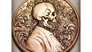 Carving a Skull onto a Penny from Start to Finish