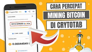 Cara Mempercepat Mining Bitcoin di CryptoTab