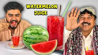 Tribal People Try Watermelon Drink