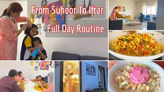 From suhoor to iftar Routine with 2 kids | full day in Ramadan 🌙