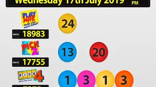 NLCB ONLINE DRAW RESULTS Wednesday 17th Jul 2019