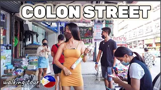 [4K CEBU 🇵🇭] Walking Down The Oldest and Shortest National Road in the Philippines | COLON STREET