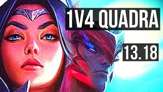 IRELIA vs YONE (MID) | 1v4 Quadra, 21/1/2, 13 solo kills, Legendary | KR Diamond | 13.18