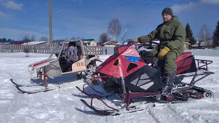 САМОДЕЛЬНЫЙ СНЕГОХОД для рыбалки