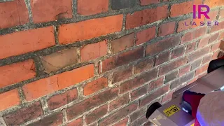 Czyszczenie laserem czerwonej cegły || Laser cleaning of red brick