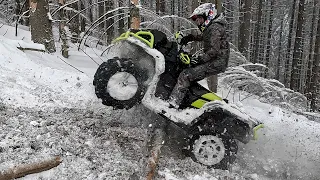 COOL Snowy Trail 🥶 Can-Am Renegade Atv Time for Action