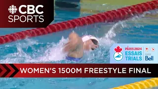 Women's 1500m Freestyle a battle at 2024 Olympic and Paralympic Swimming Trials in Toronto