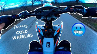 SuperMoto | KTM 500 EXC Winter Wheelies