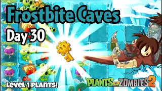 Plants vs Zombies 2 | Frostbite Caves Day 30 - Zombot Tuskmaster 10,000 BC