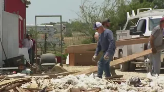 North Texas family spends holiday cleaning up farm leveled by tornado