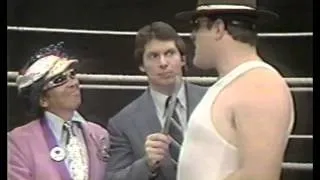 Madison Square Garden Promo - Sgt Slaughter w/The Grand Wizard vs Andre The Giant